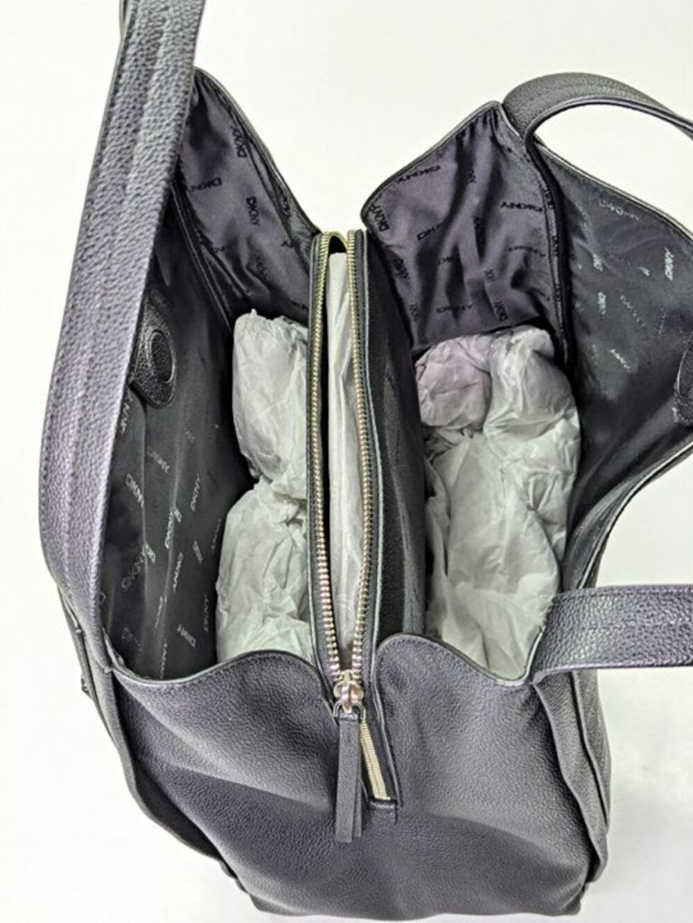 DKNY Nala Women's Magnetic Closure Medium Size Black Hobo (MSRP $198) - Picture 5 of 11